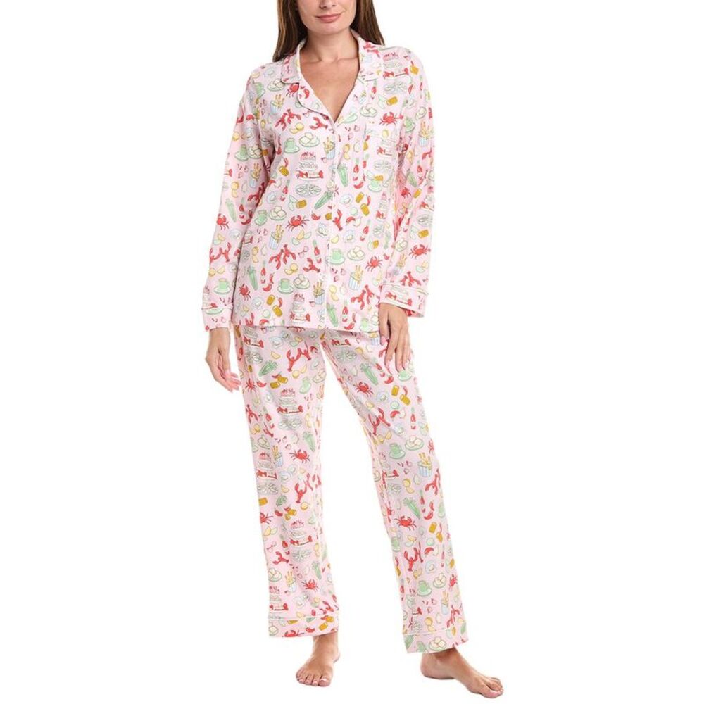 Bedhead Womens 2Pc Long Pajama Set, Blue